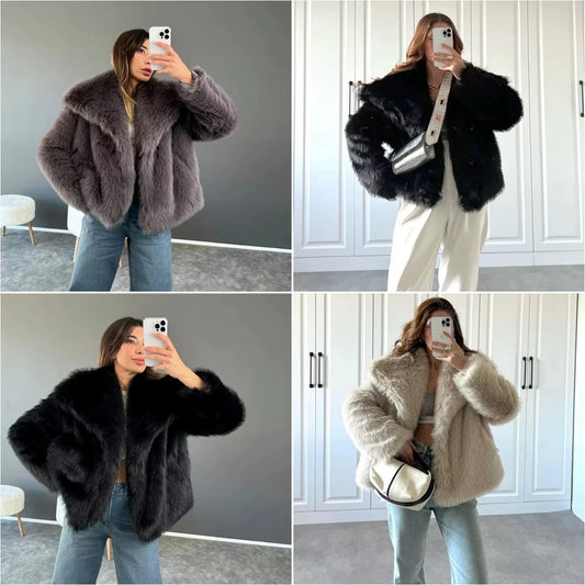 Za Faux Fur Coat My Clothina