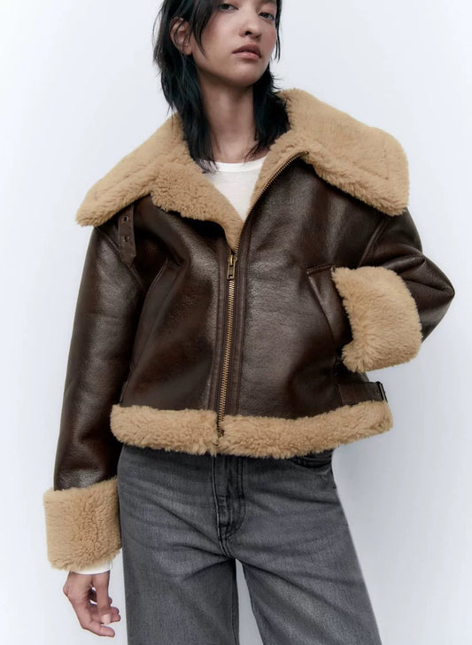 Za Faux Fur Coat My Clothina