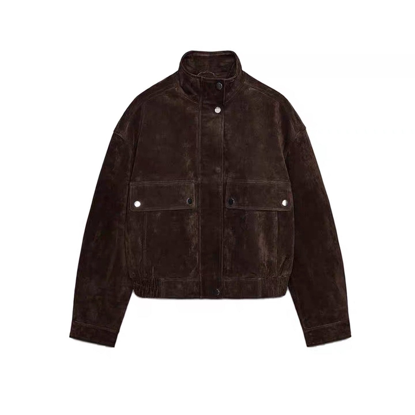 SUEDE EFFECT BOMBER JACKET My Clothina