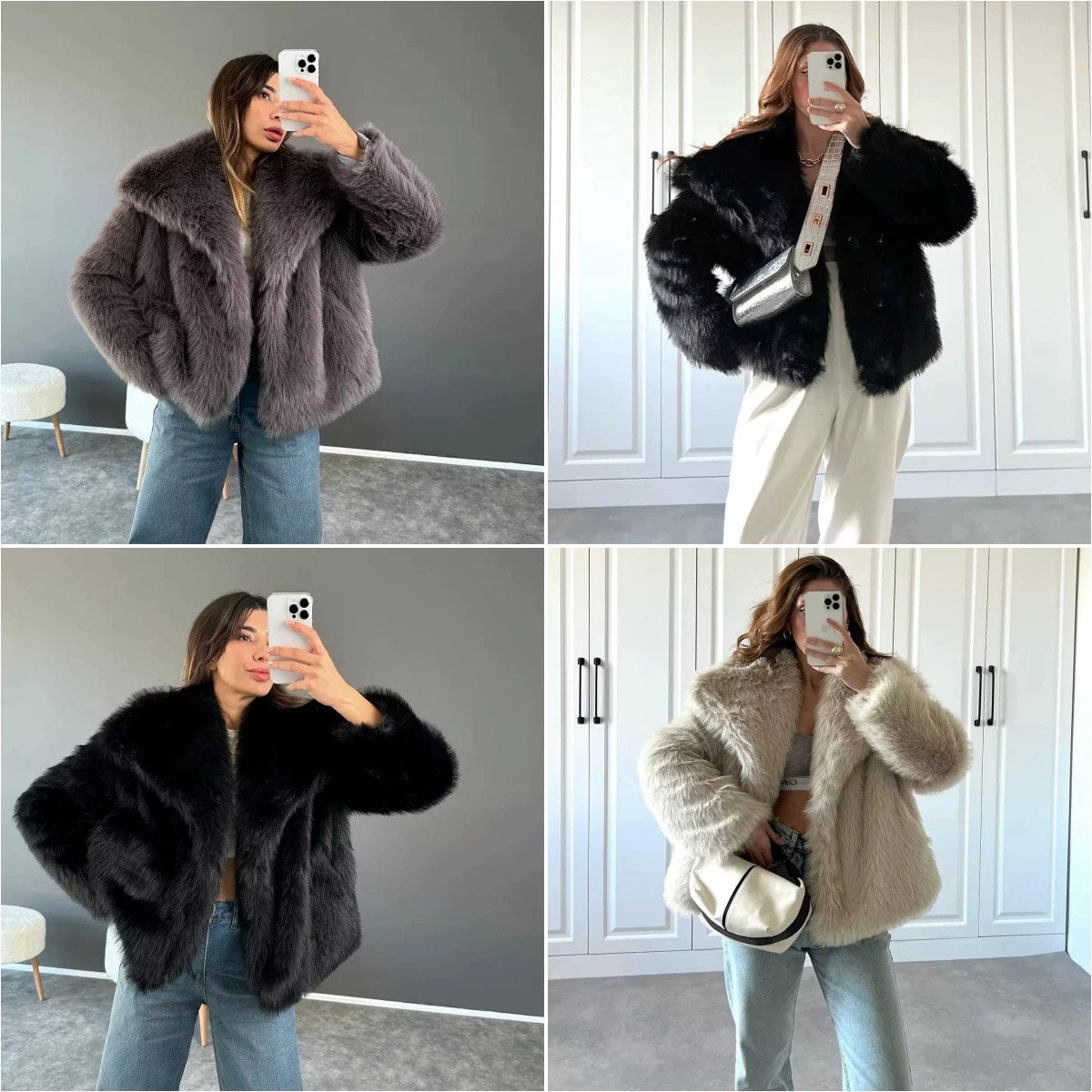 Za Faux Fur Coat My Clothina