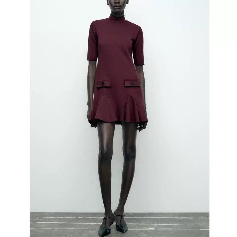 Wavy Knit Dress - My Clothina