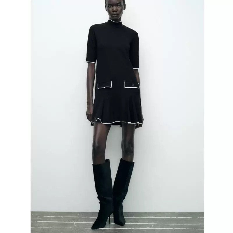 Wavy Knit Dress - My Clothina