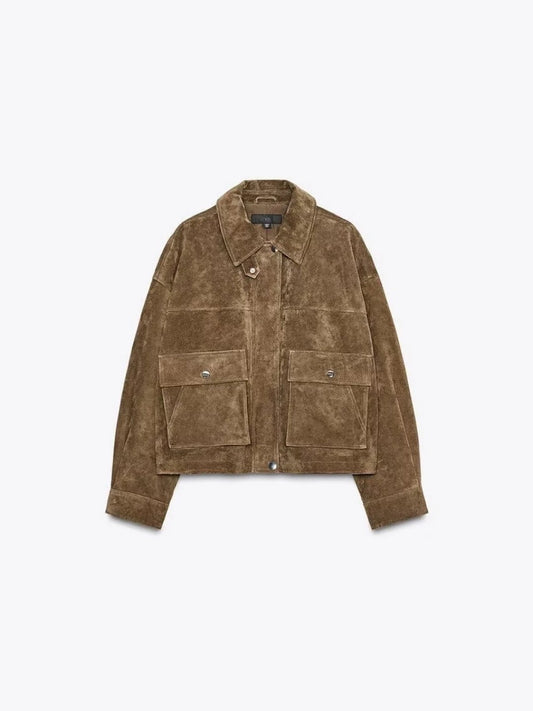 LEATHER BOMBER JACKET My Clothina