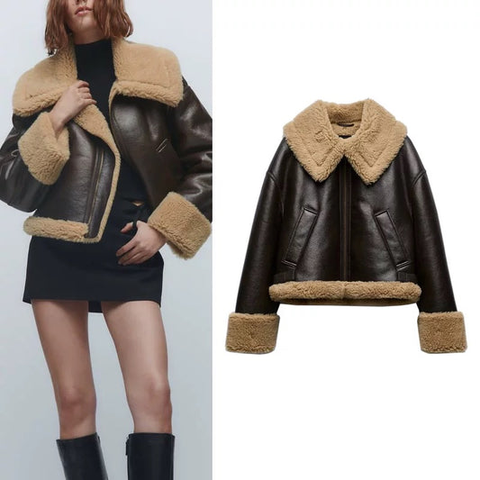 Za Faux Fur Coat My Clothina